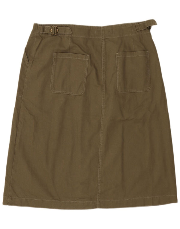 Marks & Spencer Damska spódnica w kształcie litery A, UK 16, duża, W36, bawełna khaki