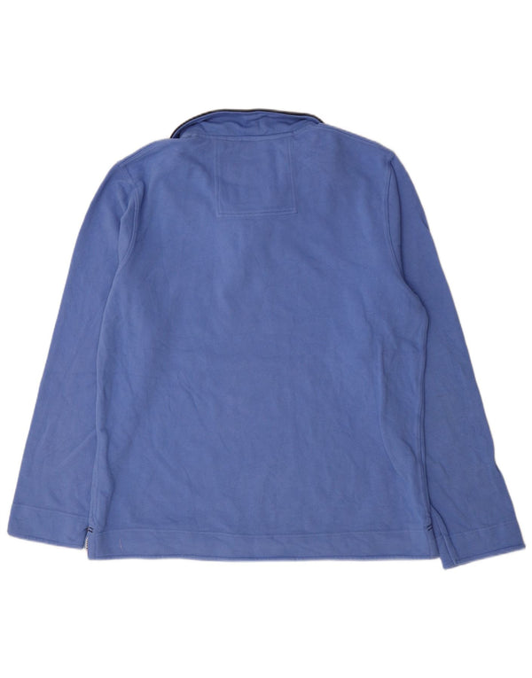 Crew Clothing Felpa con collo con zip da uomo Maglione XL Cotone blu