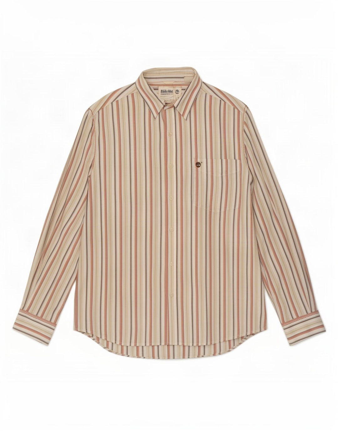 Camicia da uomo Timberland grande in cotone a righe multicolori