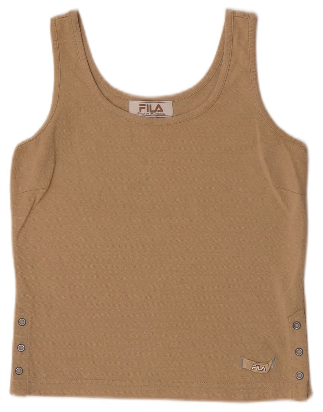 Fila Womens Crop Vest Top UK 8 Small Brown