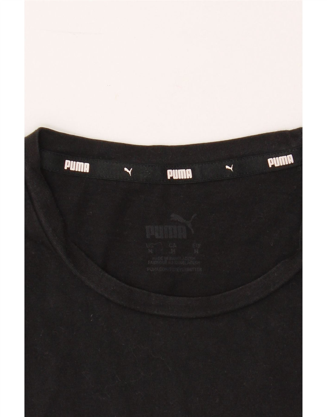 PUMA Womens Graphic T-Shirt Top UK 12 Medium Black Vintage Puma and Second-Hand Puma from Messina Hembry 