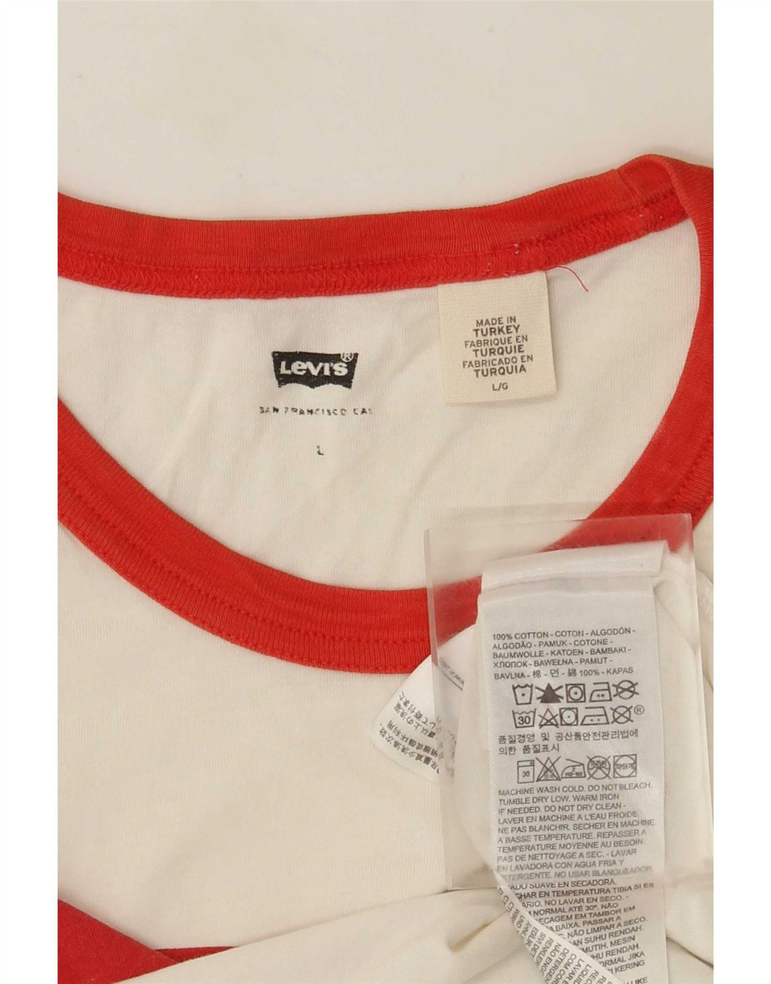 Levi's Mens Graphic T-Shirt Top Large White Cotton