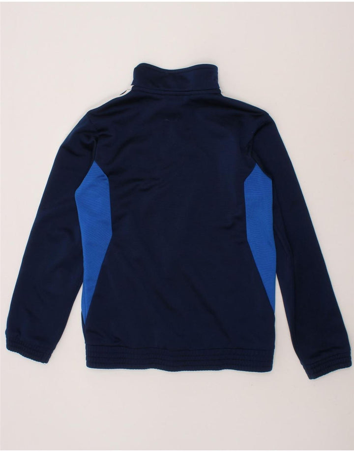 ADIDAS Boys Tracksuit Top Jacket 7-8 Years Navy Blue Colourblock Polyester Vintage Adidas and Second-Hand Adidas from Messina Hembry 