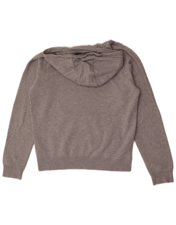 Felpa con cappuccio oversize da donna Nike UK 10 Small in cotone chiazzato grigio