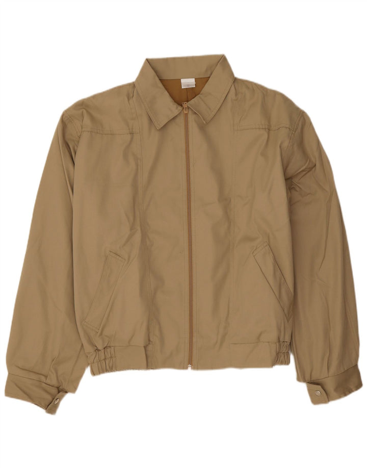 Vintage Bomberjakke til mænd UK 40 Large Beige Polyester