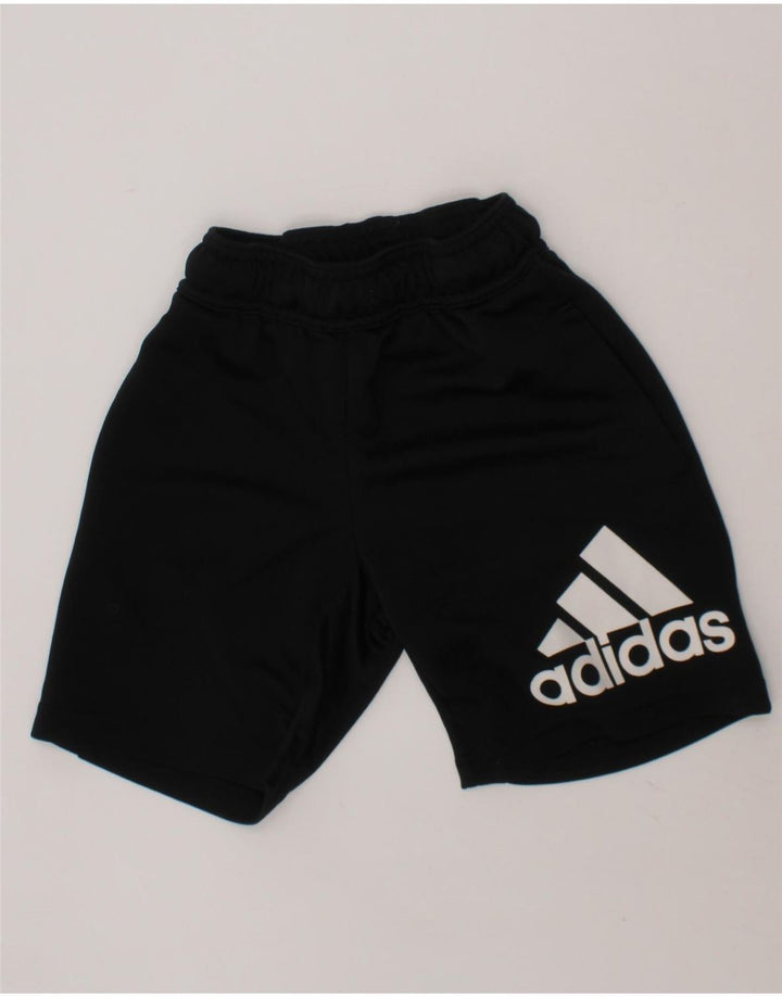 ADIDAS Boys Graphic Sport Shorts 7-8 Years  Black Polyester Vintage Adidas and Second-Hand Adidas from Messina Hembry 
