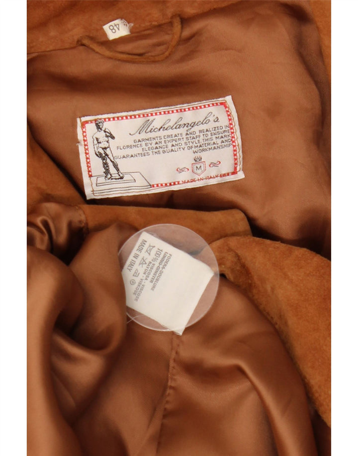 MICHELANGELO Damen Wildlederjacke IT 48 XL Braunes Leder