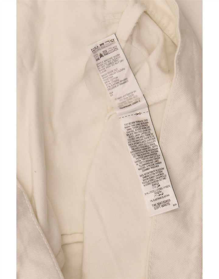 Marks & Spencer Damen Crop Denim Jacke UK 12 Mittelweiße Baumwolle