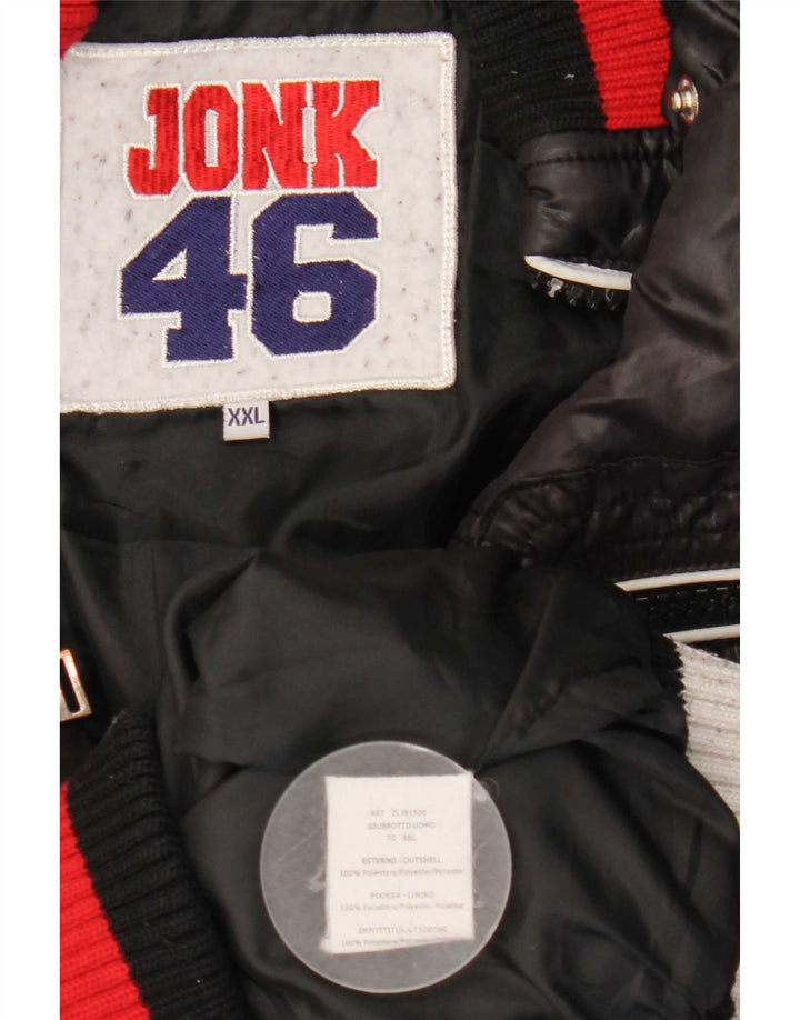 Jonk 46 Mens Padded Jacket UK 44 2XL Black Colourblock Polyester