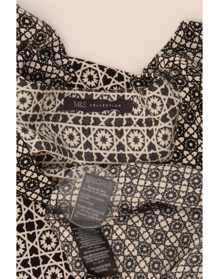 Abito a trapezio da donna MARKS & SPENCER UK 14 Grande viscosa geometrica nera