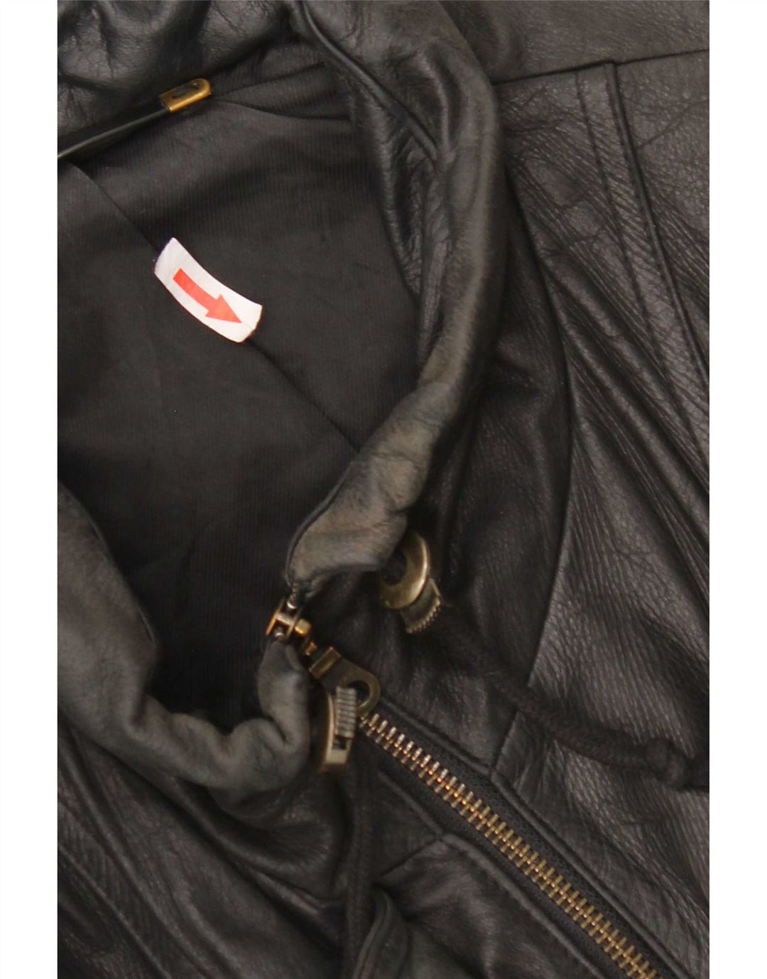 Nueva chaqueta de cuero extragrande para mujer Fast IT 44 Medium Black