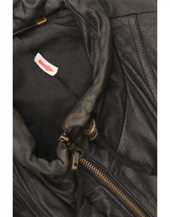 Nueva chaqueta de cuero extragrande para mujer Fast IT 44 Medium Black