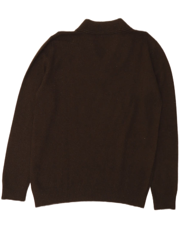 Sisley Damen-Pullover mit V-Ausschnitt, Gr. 14, Braun