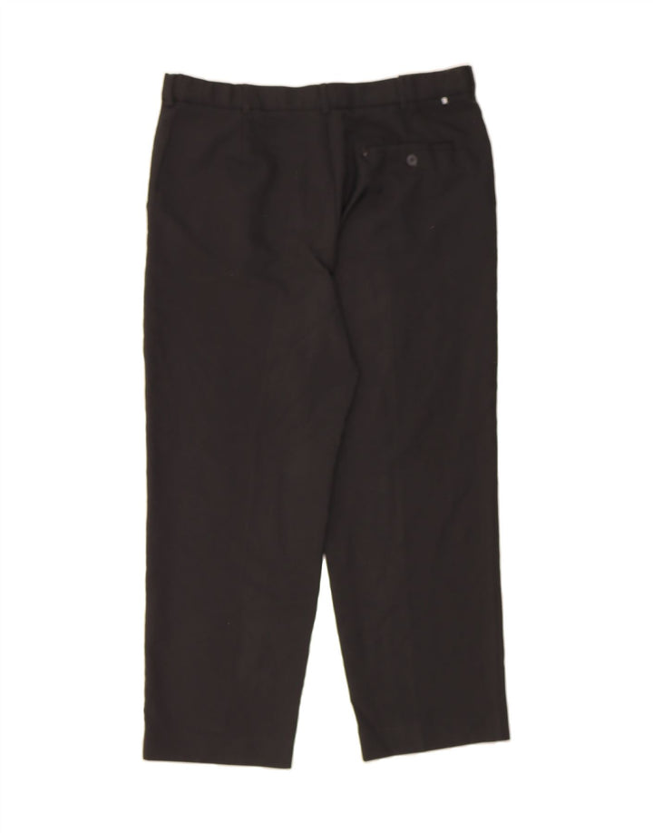 FARAH Mens Straight Chino Trousers W38 L29 Black Polyester Vintage Farah and Second-Hand Farah from Messina Hembry 