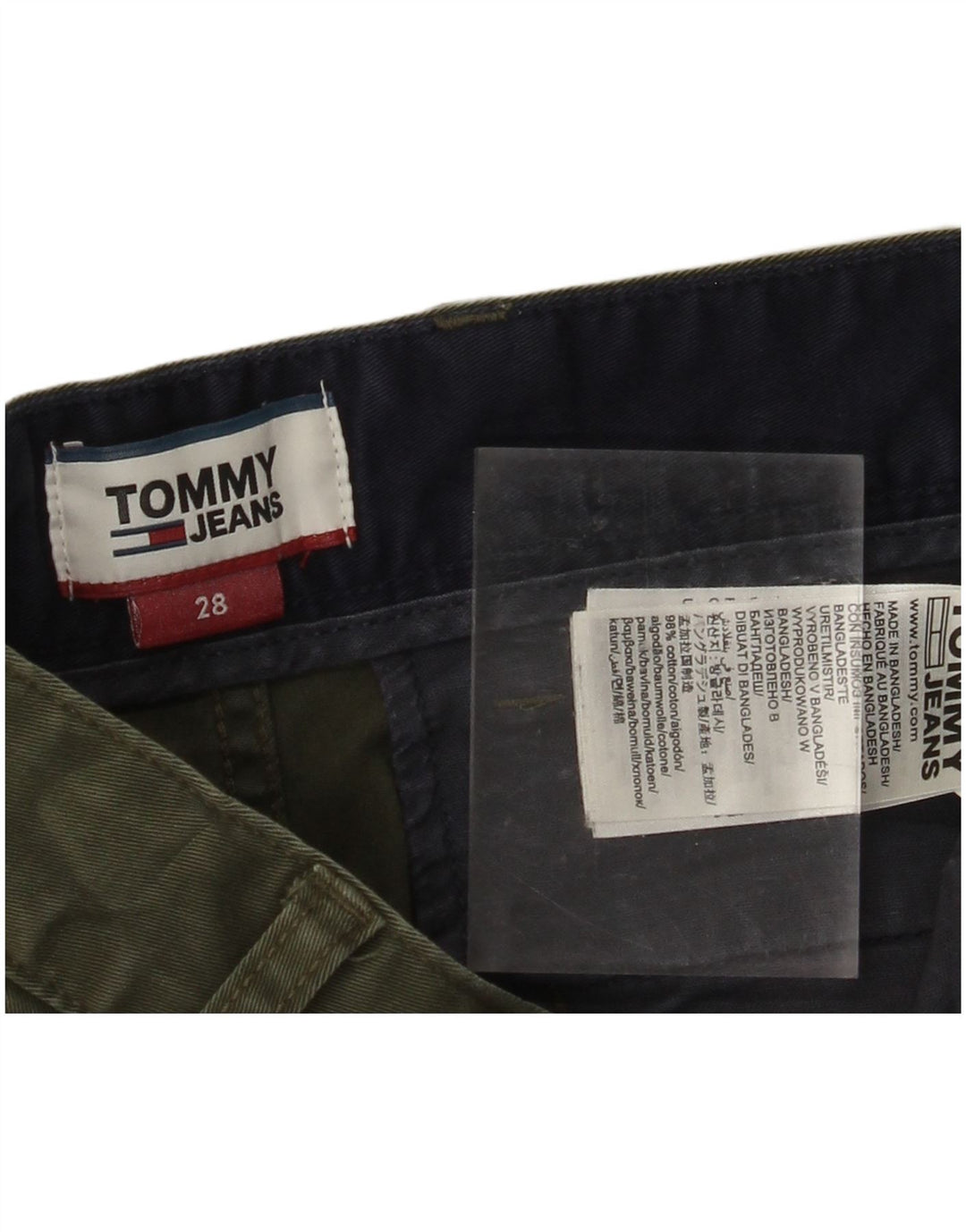 TOMMY HILFIGER Womens Chino Shorts W28 Medium Khaki Cotton