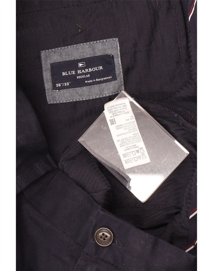 Marks & Spencer Herre Blue Harbor Regular Chino Bukser W38 L33 Navy Blue
