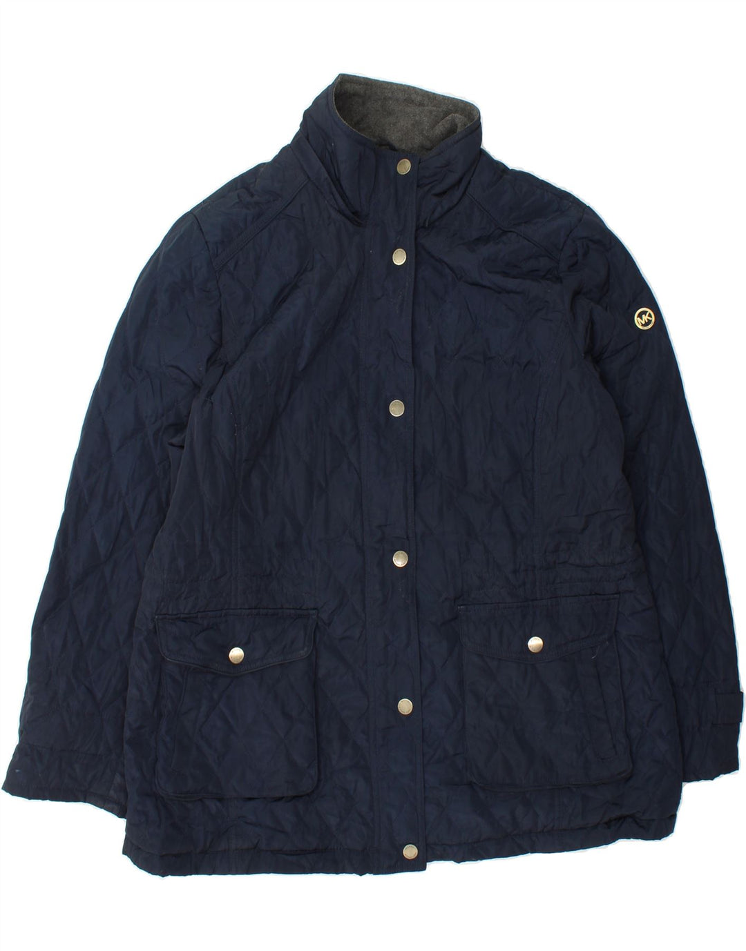 MICHAEL KORS Womens Quilted Jacket UK 18 XL Navy Blue Polyester Vintage Michael Kors and Second-Hand Michael Kors from Messina Hembry 