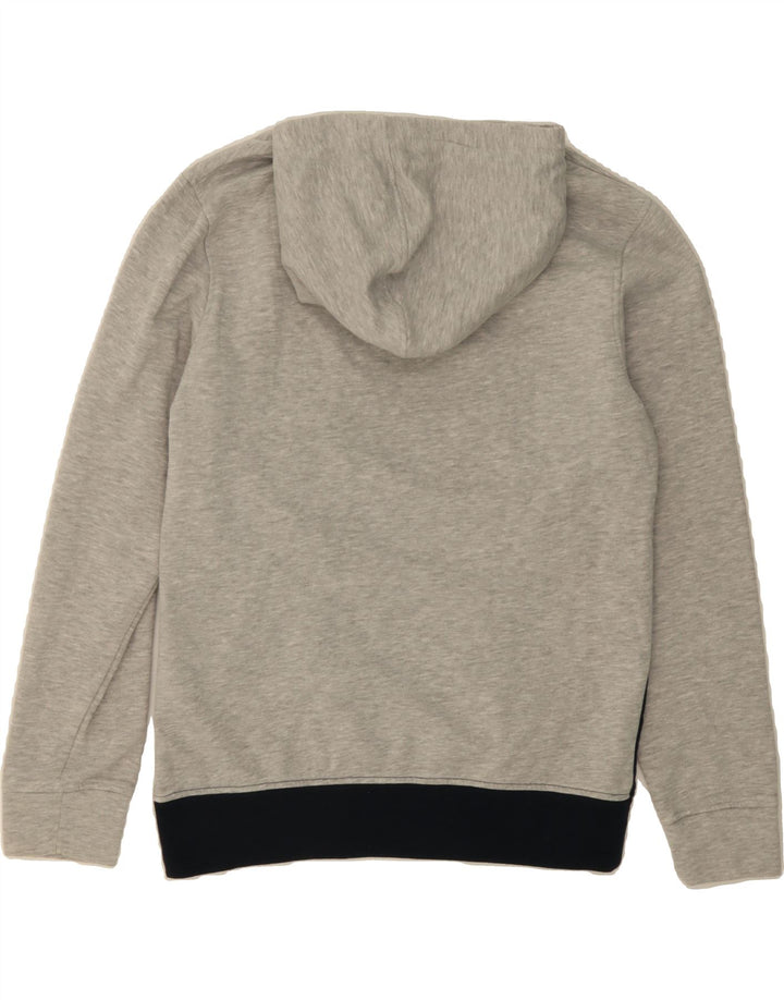 JACK & JONES Mens Graphic Hoodie Jumper Large Grey Colourblock Polyester Vintage Jack & Jones and Second-Hand Jack & Jones from Messina Hembry 