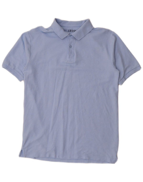 Izod Boys Husky Polo Shirt 15-16 Years XL Blue Cotton