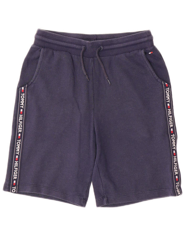 Tommy Hilfiger Mens Graphic Sport Shorts Small Navy Blue Cotton