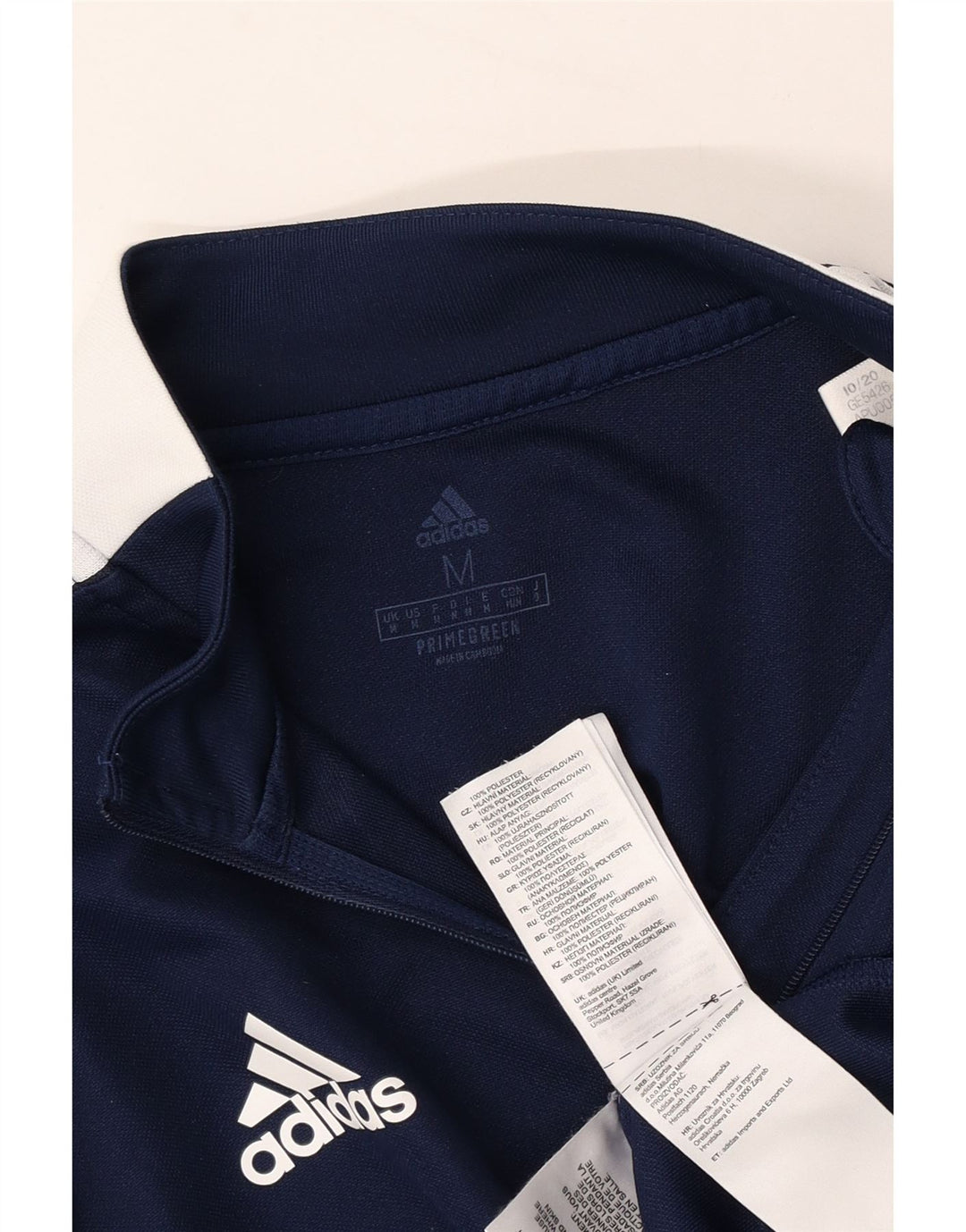 Adidas Hombre Aeroready Jersey Chándal Top Medio Azul Marino Colorblock