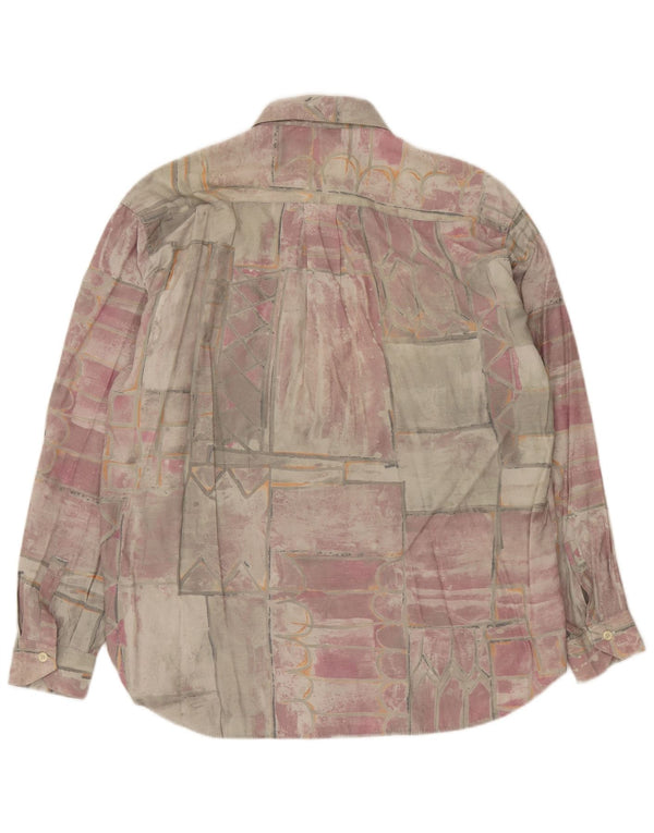 Leader Mens Shirt Large Multicoloured Patchwork Viscose