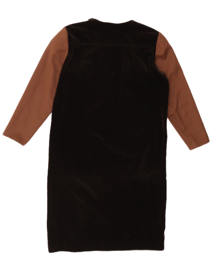 LORETTA DI LORENZO Womens 3/4 Sleeve Shift Dress IT 42 Medium Black