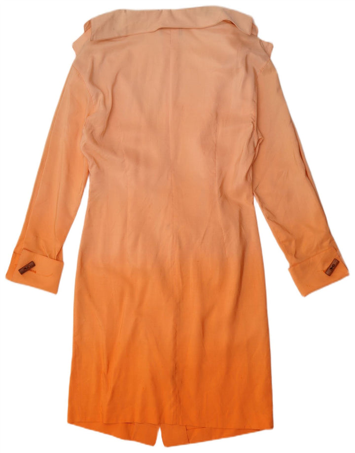 Genny Womens Shirt Dress US 8 Medium Orange