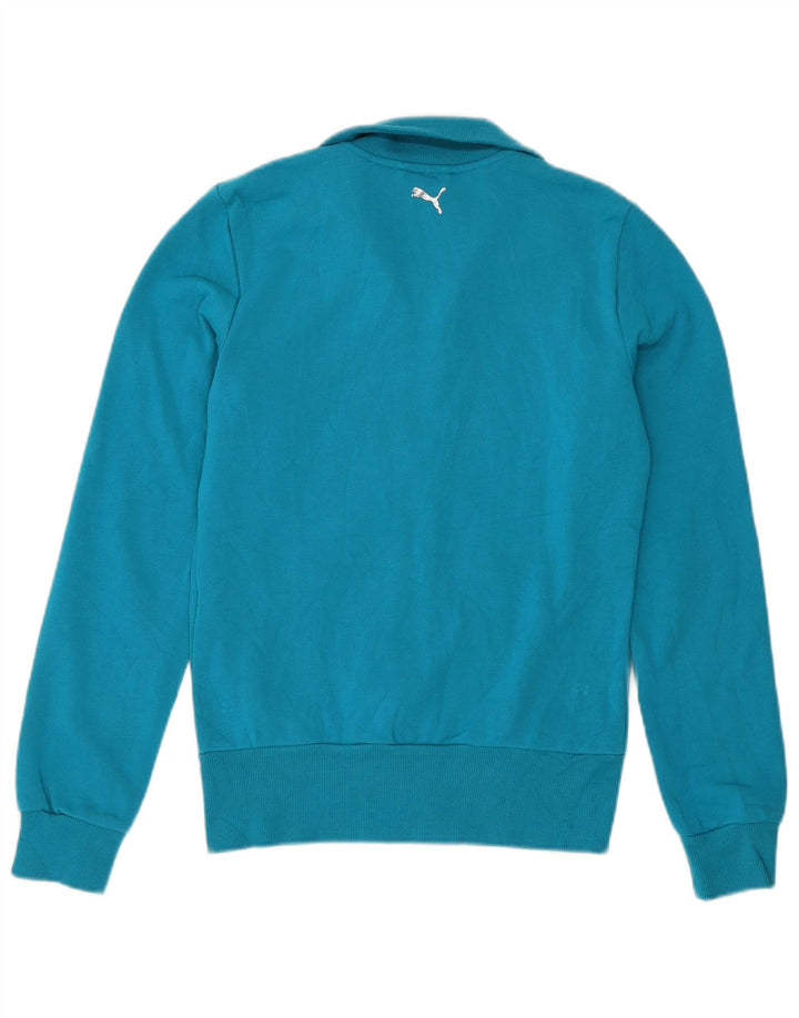 PUMA Womens Graphic Tracksuit Top Jacket UK 8 Small  Blue