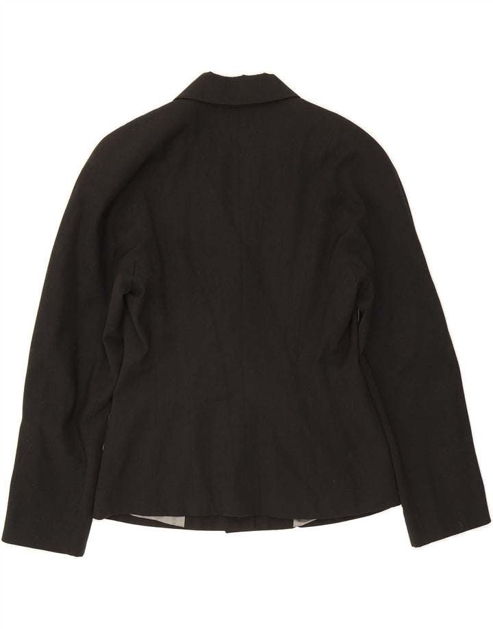 BENETTON Womens 4 Button Blazer Jacket IT 42 Medium Black Polyester Vintage Benetton and Second-Hand Benetton from Messina Hembry 