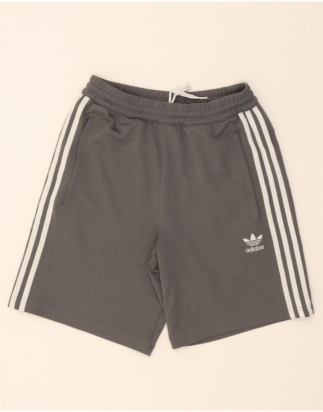 ADIDAS Mens Sport Shorts Small  Grey Polyester Vintage Adidas and Second-Hand Adidas from Messina Hembry 