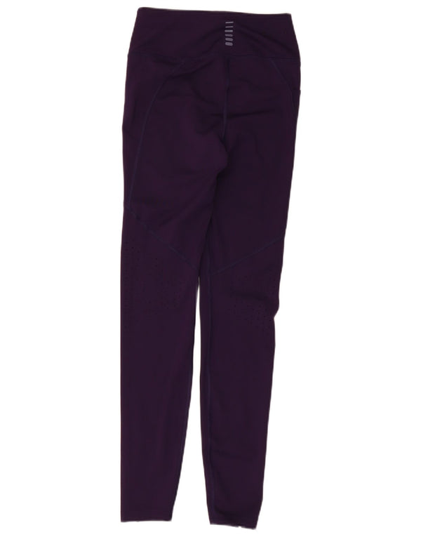 Under Armour Damen Leggings UK 4 XS Lila Polyester