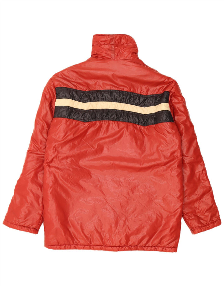 Charly Womens Hooded Padded Jacket IT 48 XL Red Colourblock Polyamide