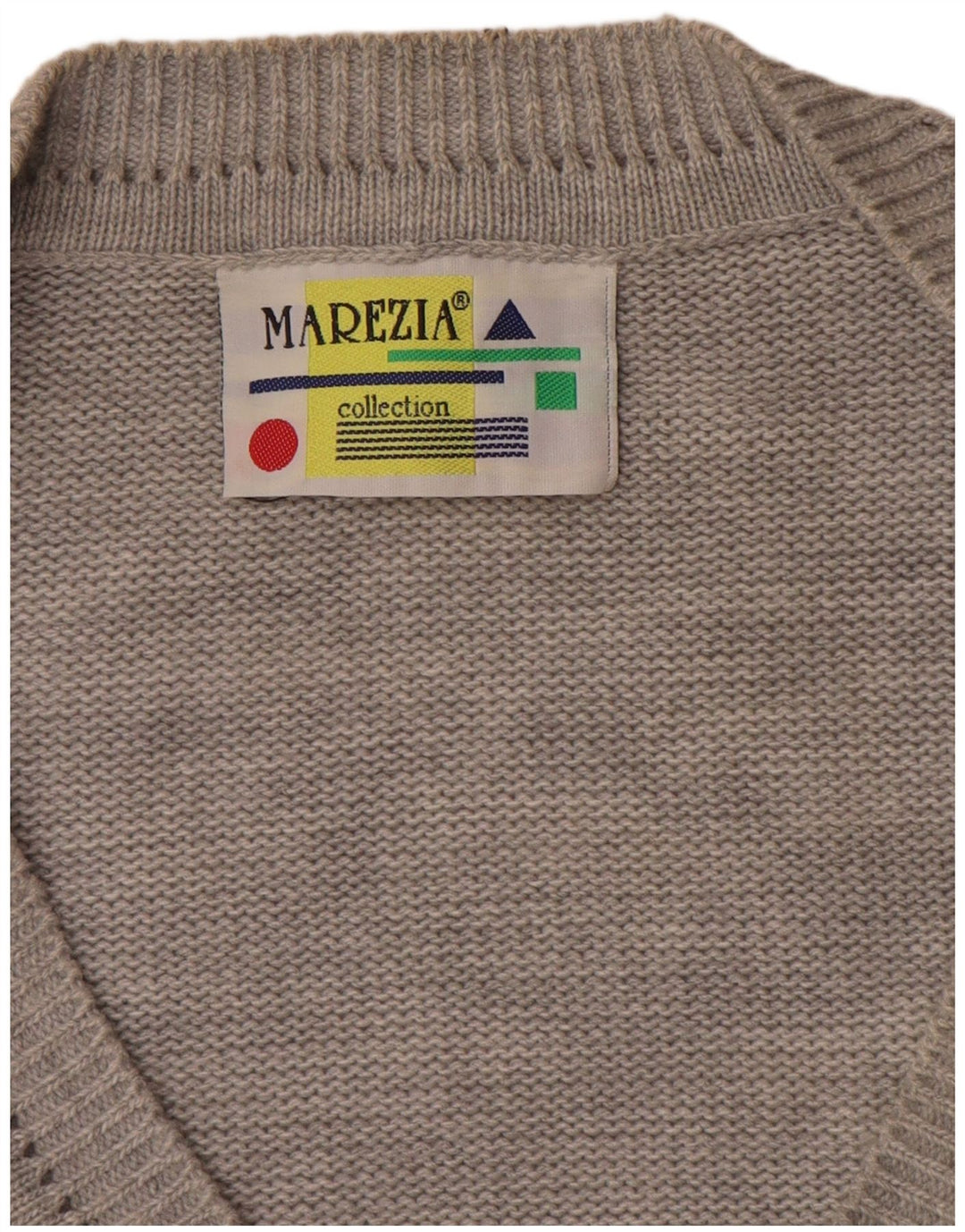 Vintage dame cardigan sweater UK 18 XL grå patchwork