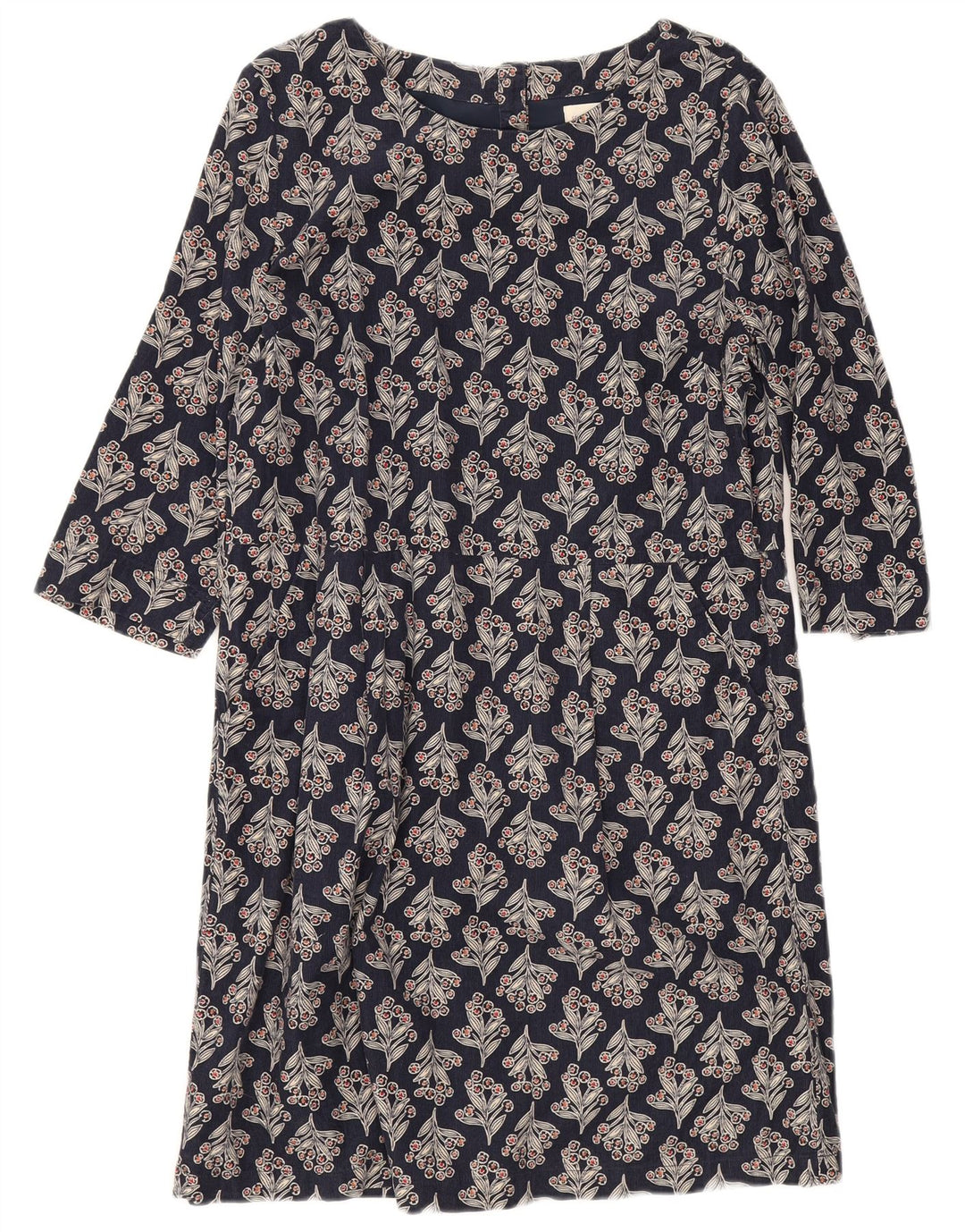 Seasalt Cornwall Womens Shift Dress UK 12 Medium Navy Blue Floral