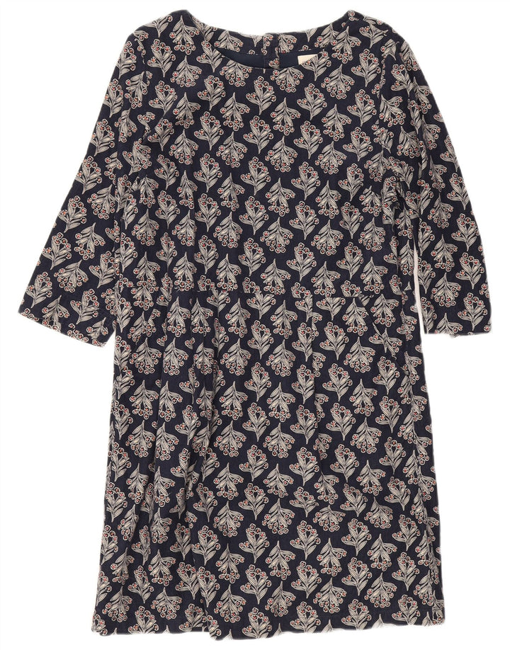 Seasalt Cornwall Womens Shift Dress UK 12 Medium Navy Blue Floral
