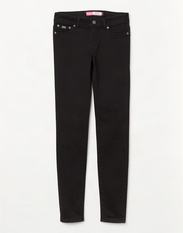 Superdry Alexia Jegging Jeans til kvinder W28 L32 sort bomuld