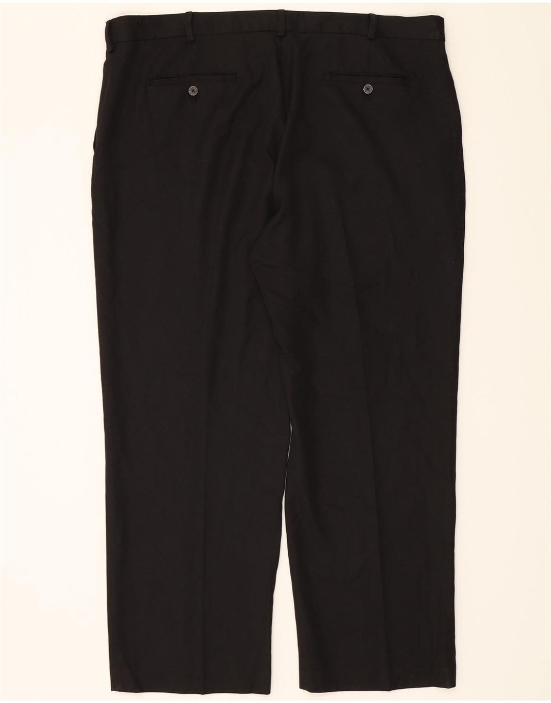 IZOD Mens Straight Suit Trousers W42 L30 Black Polyester Vintage Izod and Second-Hand Izod from Messina Hembry 