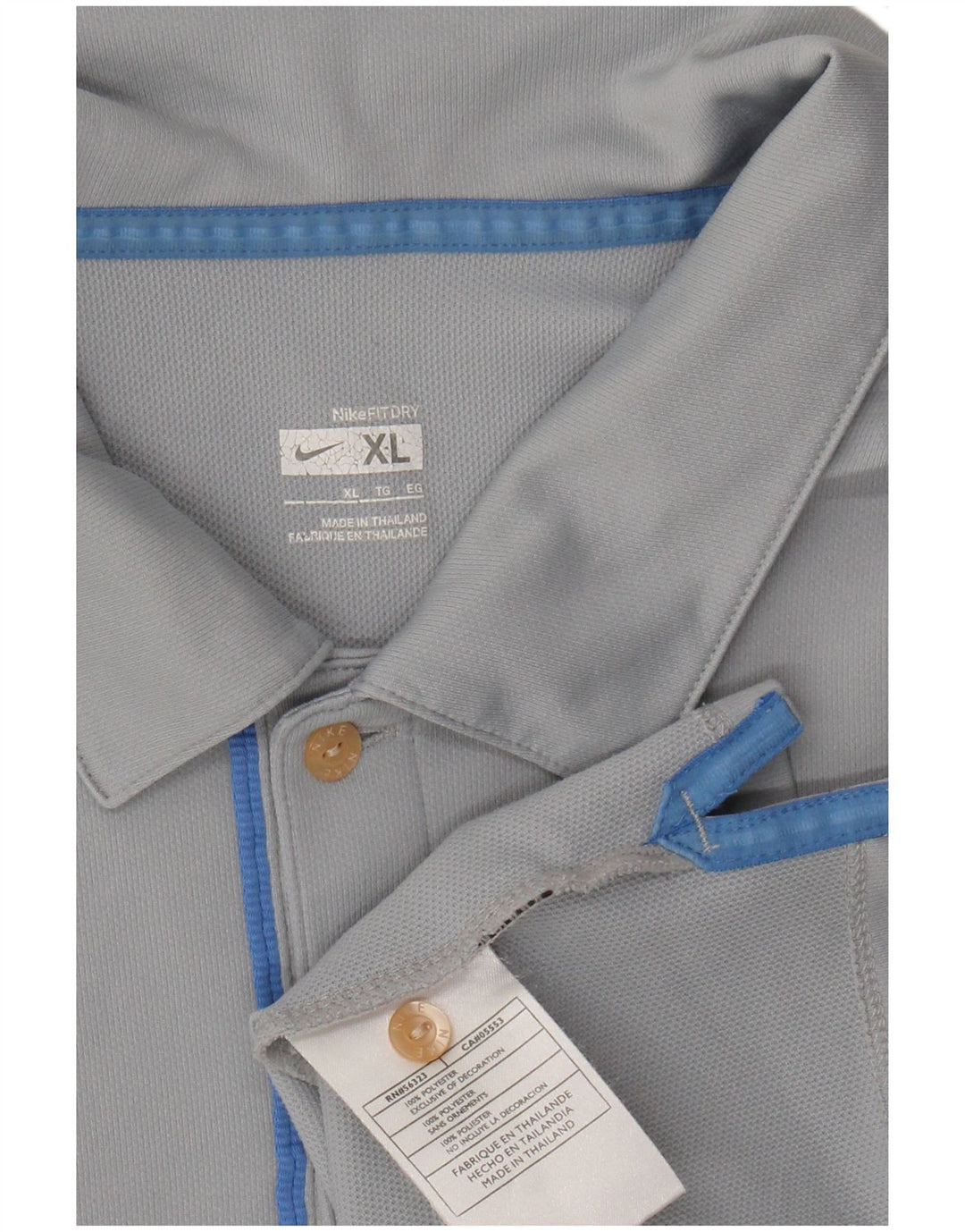 NIKE Poloshirt til mænd XL Grå polyester