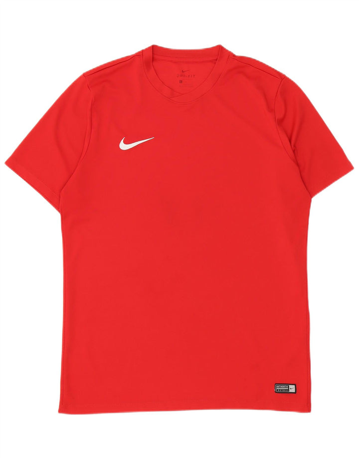 NIKE Mens Dri Fit T-Shirt Top Large Red Polyester