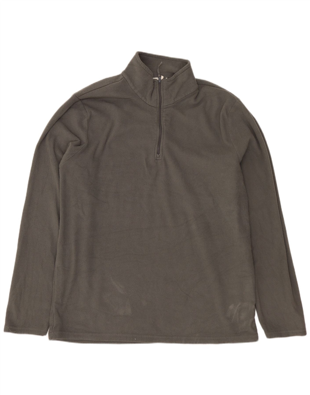 MOUNTAIN WAREHOUSE Herren-Fleecepullover mit Reißverschluss am Hals, großes graues Polyester