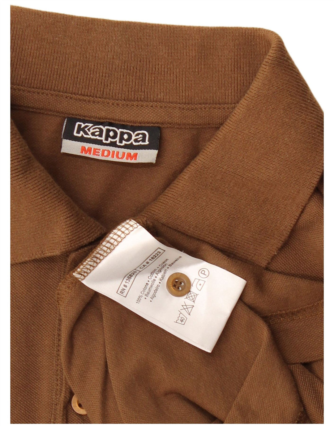 Polo Kappa Uomo Marrone Medio Cotone