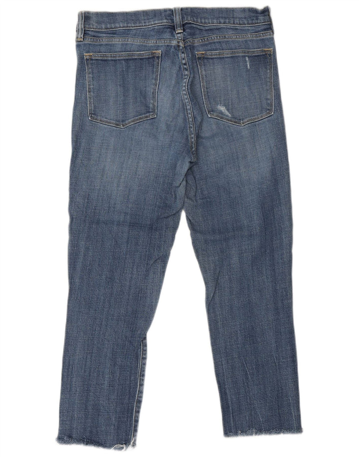 J. CREW Womens Distressed Cropped Jeans W28 25  Blue Cotton