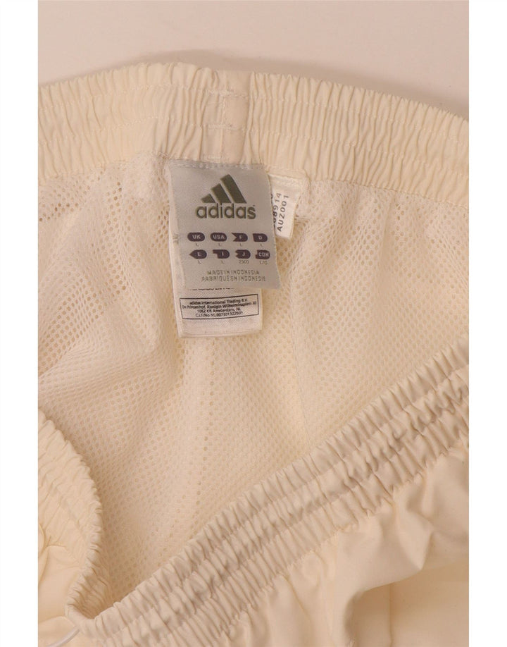 Bermude sport pentru bărbați ADIDAS, mari, din poliester alb
