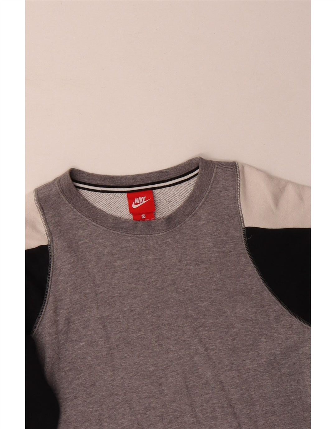 Nike Mens Sweatshirt Jumper XS Grey Colourblock Cotton