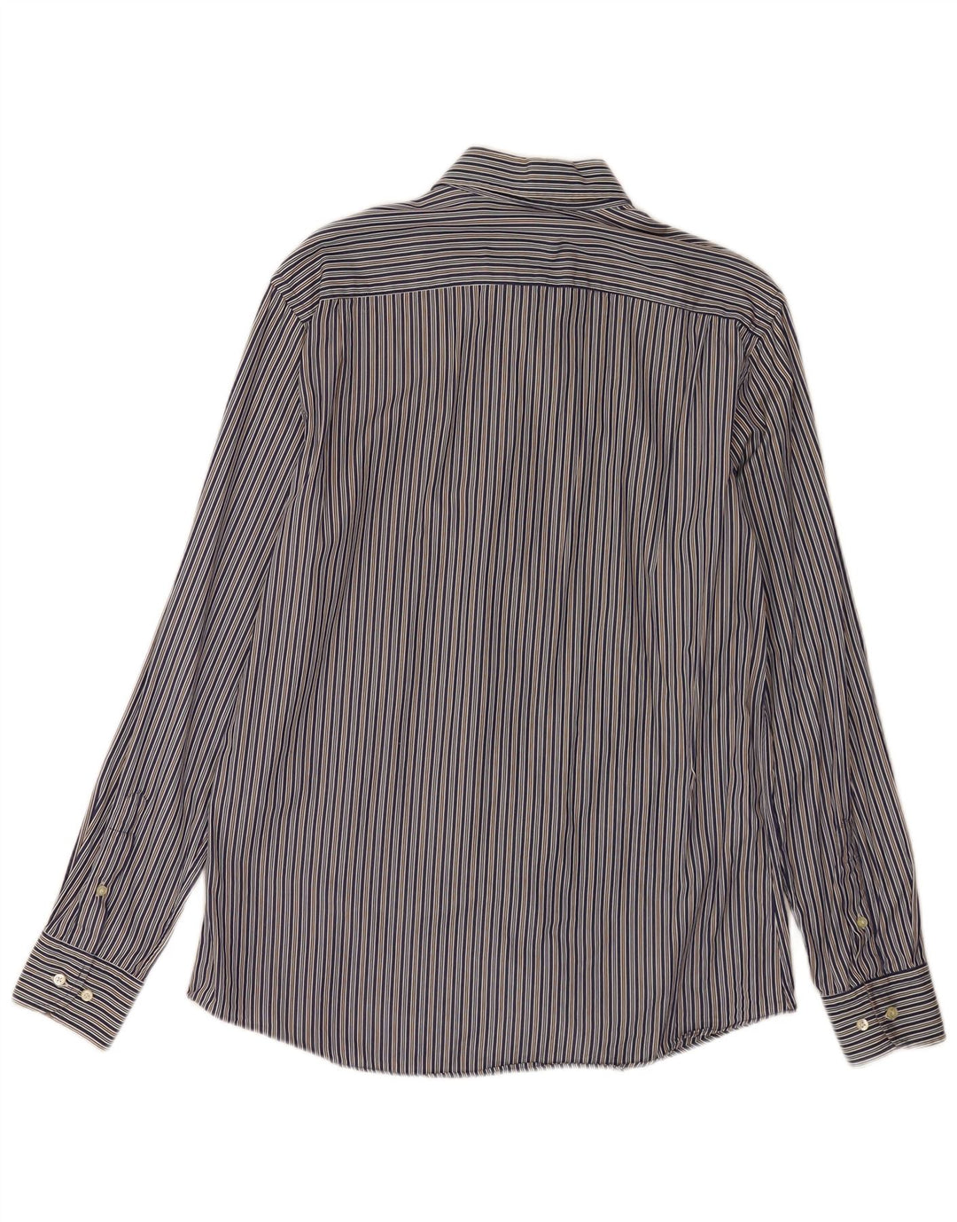 Massimo Dutti Chemise Homme Large Bleu Rayé Coton