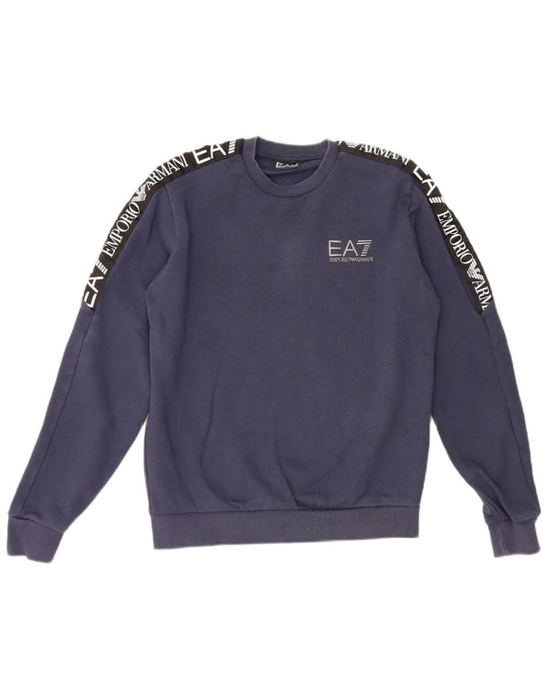Emporio Armani Herren Grafik-Sweatshirt-Pullover XS Marineblau Farbblock