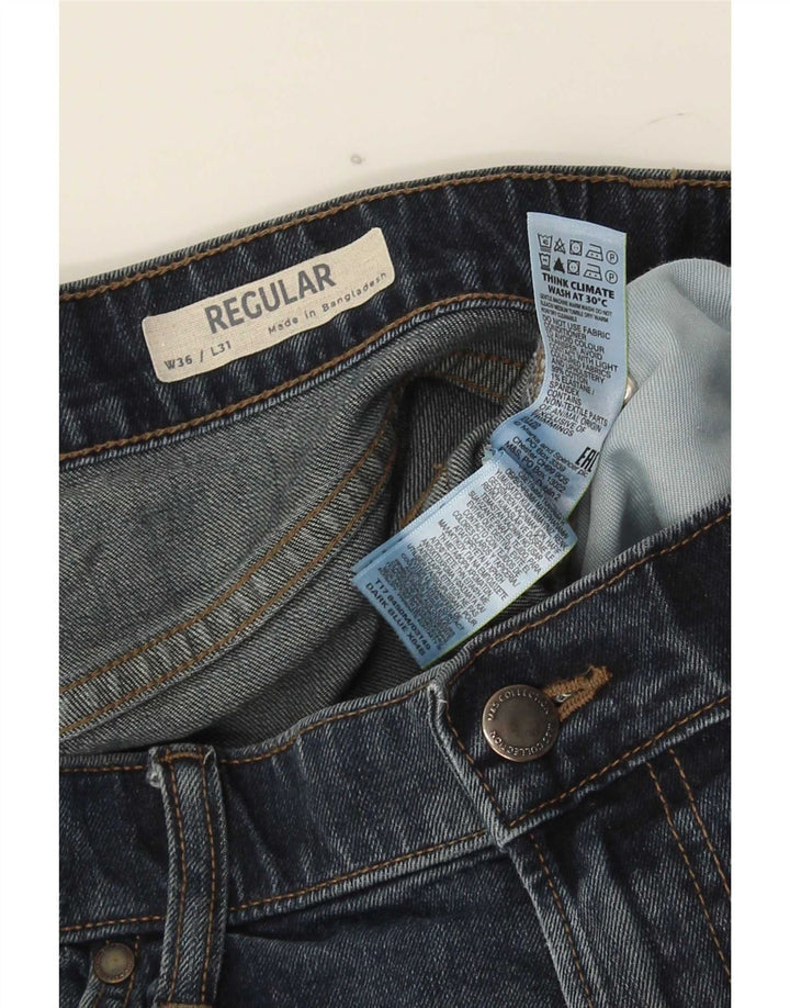 Marks & Spencer Mens Regular Straight Jeans W36 L31 Blue Cotton