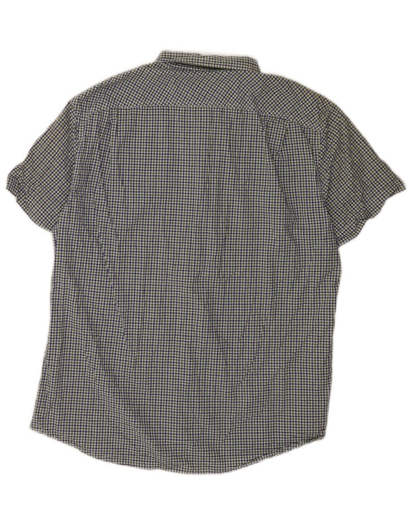 Benetton Mens Short Sleeve Shirt Medium Multicoloured Gingham