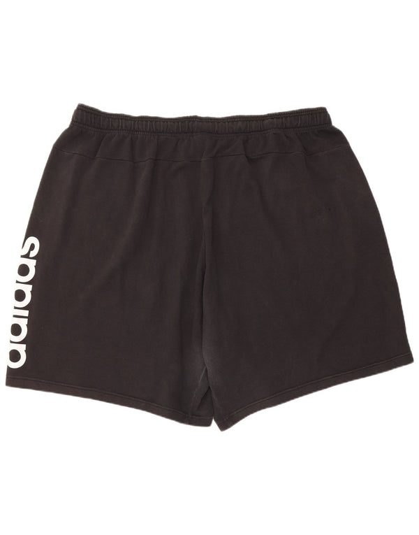 Adidas Short de sport graphique pour homme 3XL en coton noir